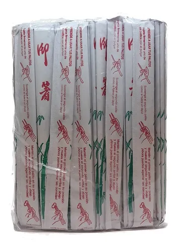 Palitos Bambu - largos 23cm con funda ( x pack 100 uni. c/u)
