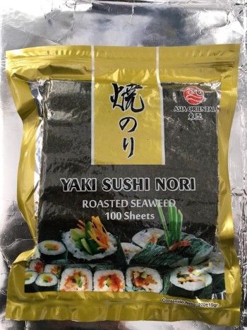 Algas Nori Etiqueta Dorada - Pack 100 uni.